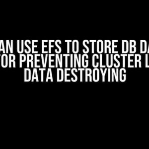 How I Can Use EFS to Store DB Data and Config for Preventing Cluster Loss and Data Destroying